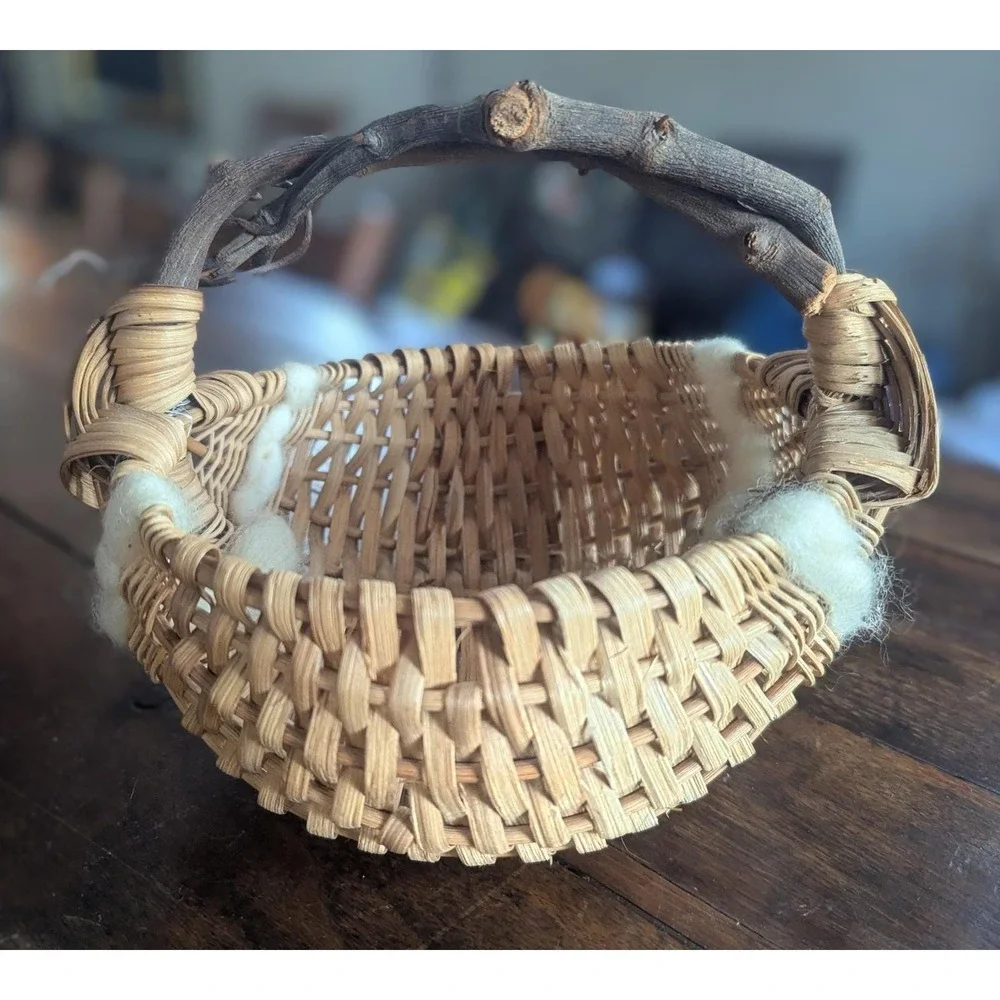 Handmade Appalachian‎ Ribbed Melon Basket | Countrycore Rustic Artisan Utility